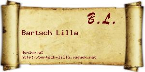 Bartsch Lilla névjegykártya
